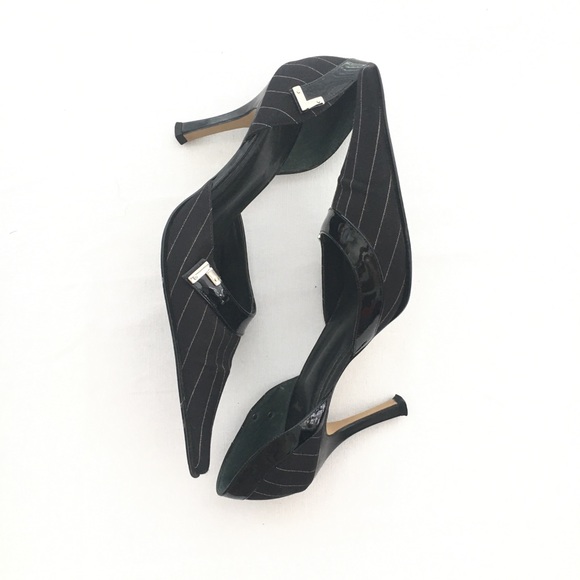 Black Pin Stripe 3” Heels - Picture 2 of 4